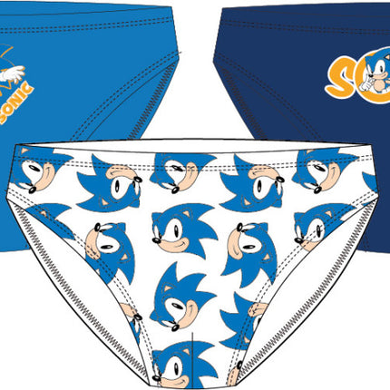 Sonic a sündisznó Blue gyerek fehérnemű, alsó 3 darab/csomag 4 - 9 év / 104 - 134 cm