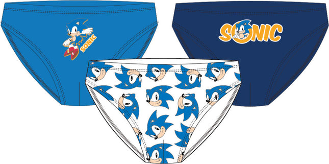 Sonic a sündisznó Blue gyerek fehérnemű, alsó 3 darab/csomag 4 - 9 év / 104 - 134 cm