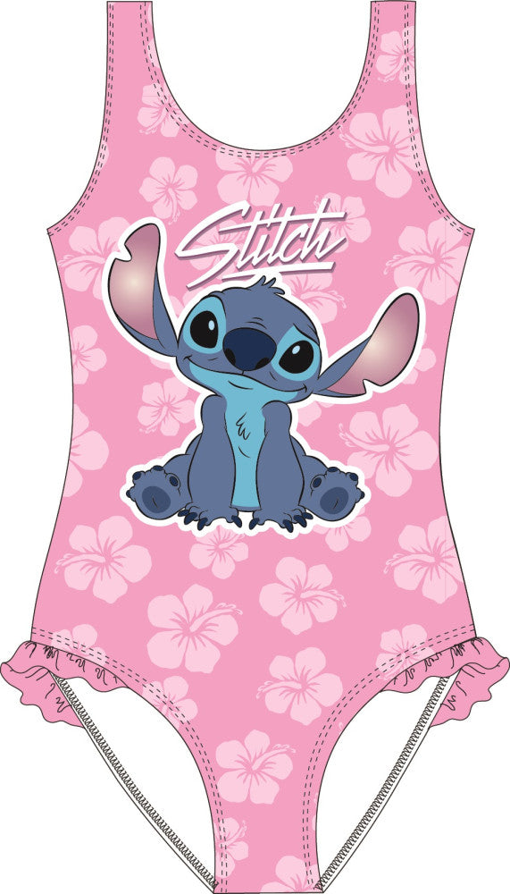 Disney Lilo és Stitch, A csillagkutya Pink Hibiscus gyerek fürdőruha, úszó 4 - 10 év / 104 - 140 cm