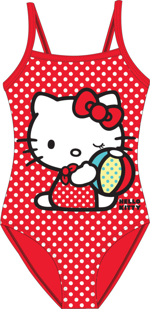 Hello Kitty Red gyerek fürdőruha, úszó 4 - 9 év / 104 - 134 cm