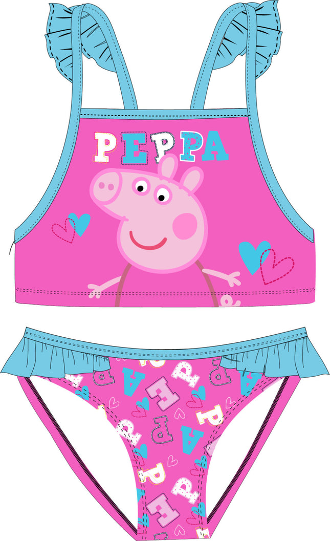 Peppa malac gyerek fürdőruha, bikini 2 - 5 év / 92 - 110 cm