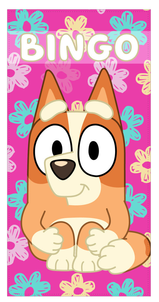 Bluey Bingo fürdőlepedő, strand törölköző 70x140cm (Fast Dry)