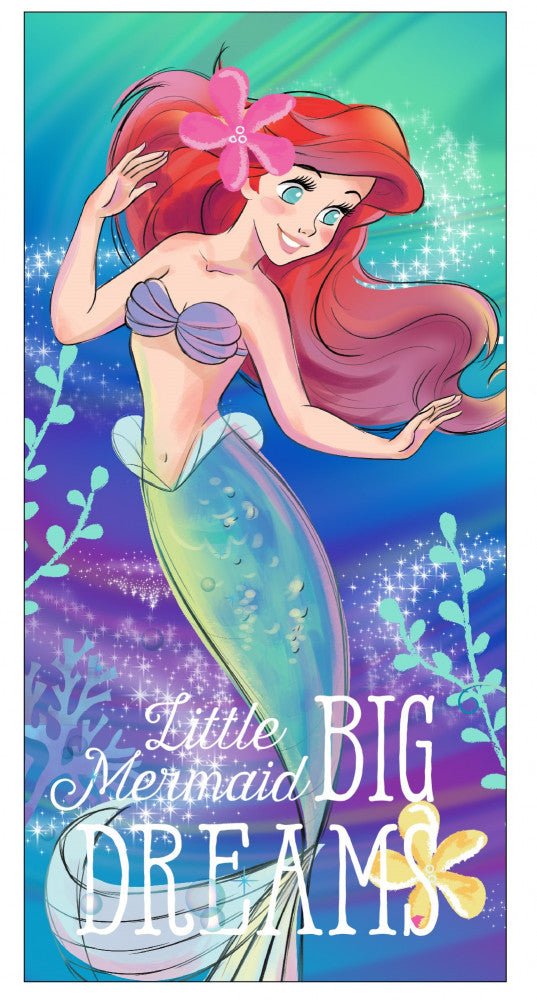 Disney Hercegnők, Ariel fürdőlepedő, strand törölköző 70*140cm (Fast Dry)