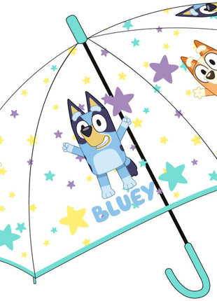 Bluey Star gyerek átlátszó félautomata esernyő Ø74 cm