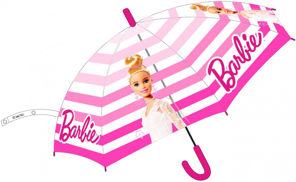 Barbie gyerek félautomata átlátszó esernyő Ø74 cm