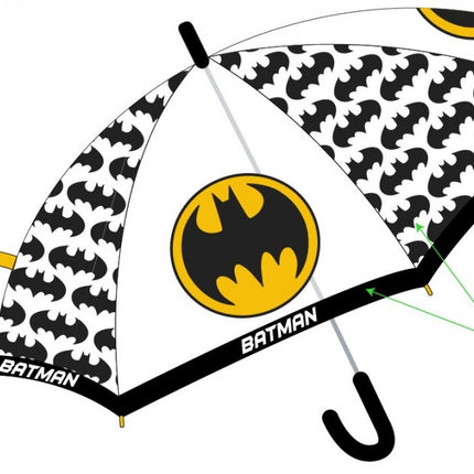 Batman gyerek átlátszó félautomata esernyő Ø78 cm