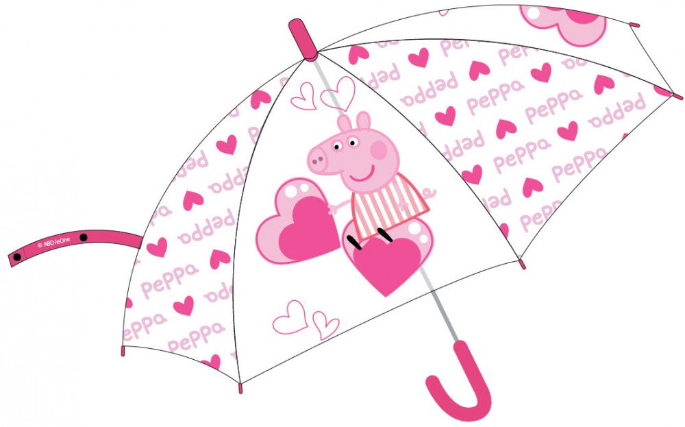 Peppa malac gyerek félautomata átlátszó esernyő Ø68 cm
