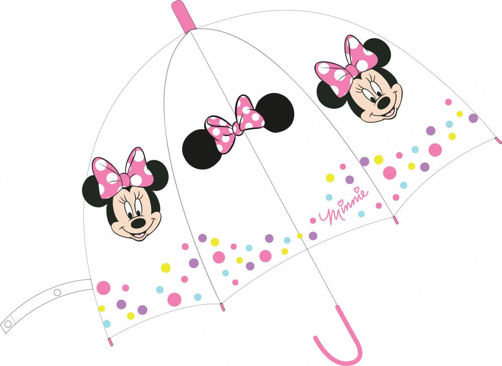 Disney Minnie Gyerek átlátszó félautomata esernyő Ø68 cm