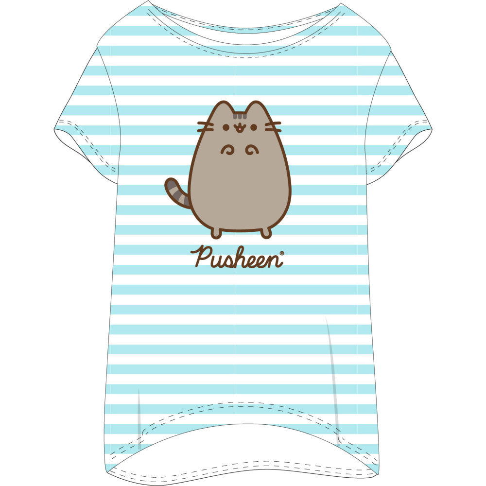Pusheen Striped női rövid hálópóló XL