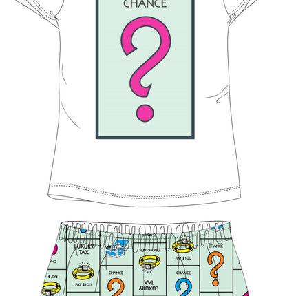 Monopoly női rövid pizsama S-XL