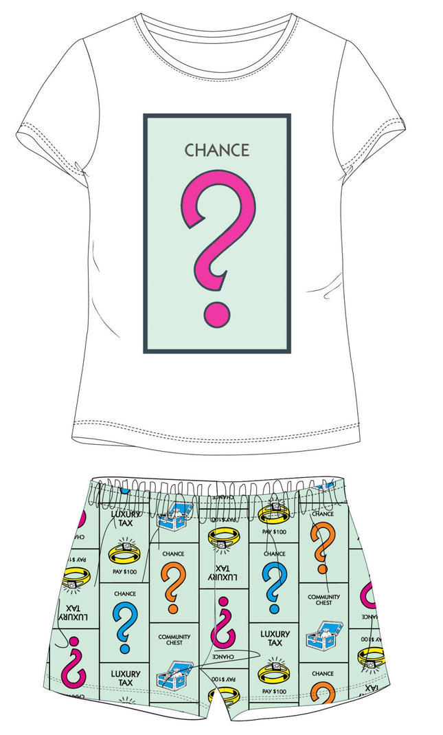 Monopoly női rövid pizsama S-XL
