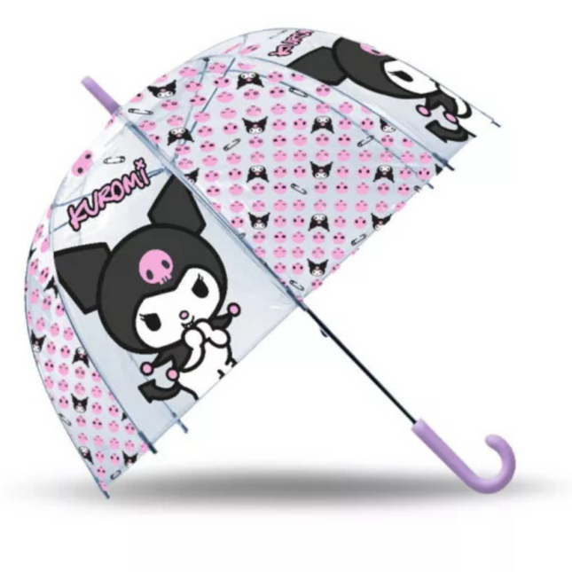 Hello Kitty Kuromi gyerek átlátszó esernyő 70 cm átmérővel – stílusos és praktikus esernyő gyerekeknek