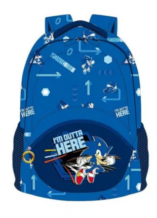 Sonic a sündisznó Outta Here iskolatáska 42 cm – vidám és praktikus táska gyerekeknek iskolába
