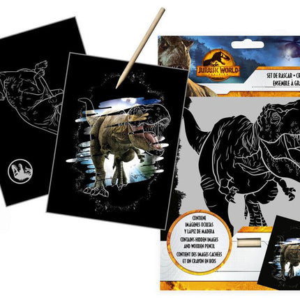 Jurassic World Dominion scratch képkarcoló készlet