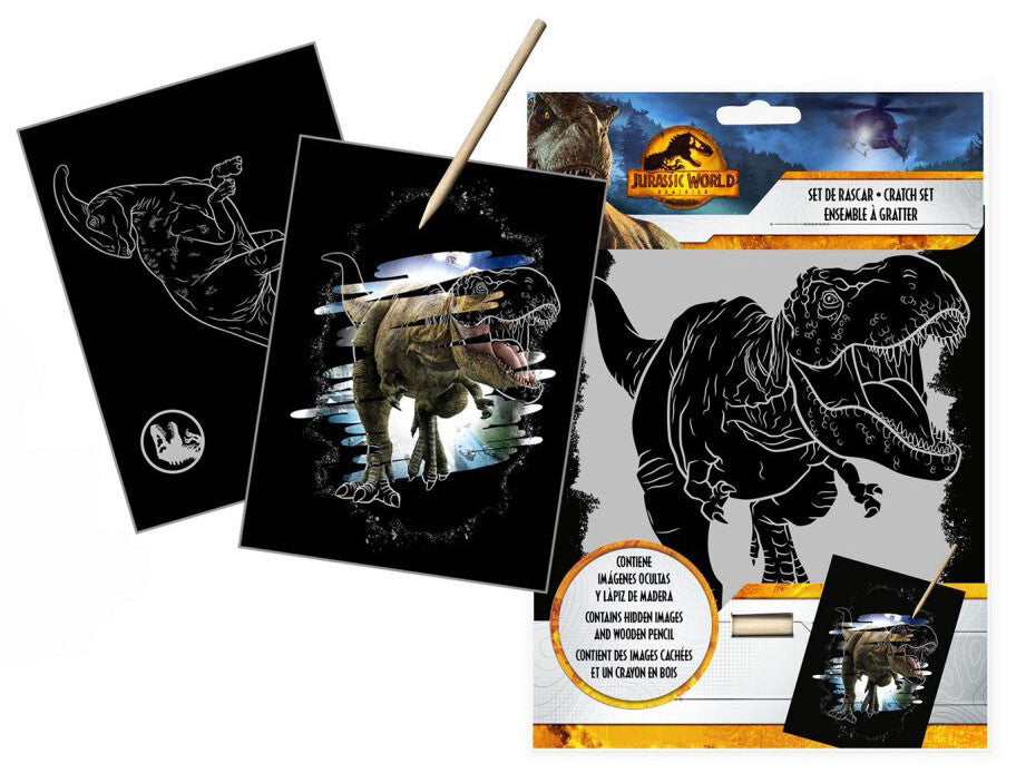 Jurassic World Dominion scratch képkarcoló készlet
