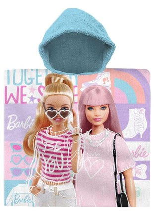 Barbie Together strand törölköző poncsó 60x120 cm