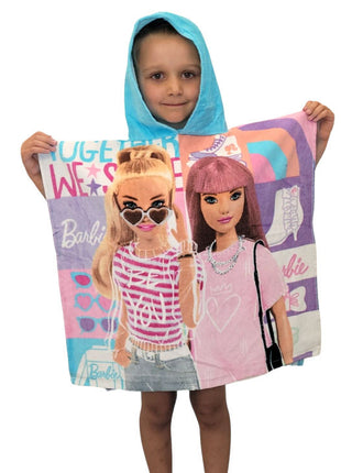 Barbie Together strand törölköző poncsó 60x120 cm