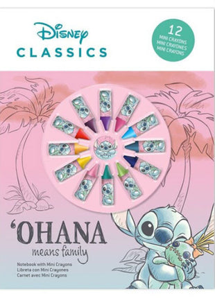 Disney Lilo és Stitch, A csillagkutya Cheeky füzet + mini zsírkréta szett