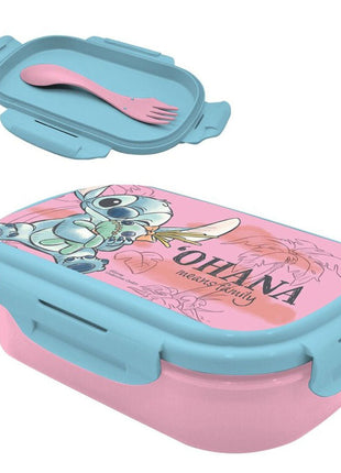 Disney Lilo és Stitch, A csillagkutya Cheeky szendvicsdoboz + evőeszköz szett