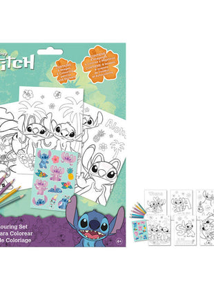 Disney Lilo és Stitch, A csillagkutya színező szett matricával