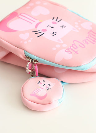 Cicás Little Cats hátizsák, táska + pénztárca 25 cm