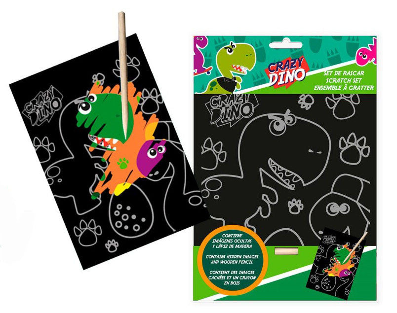 Dinoszaurusz scratch képkarcoló készlet