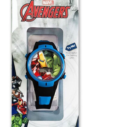 Bosszúállók Blue digitális világító karóra dobozban