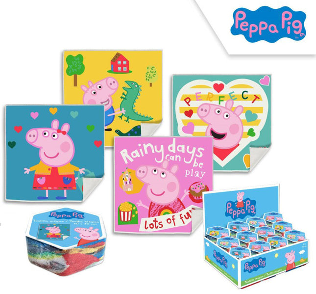 Peppa malac Pack mágikus kéztörlő arctörlő, törölköző 30x30cm