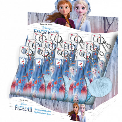 Disney Jégvarázs mini hajkefe pompom dísszel