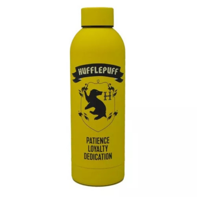 Harry Potter Hufflepuff rozsdamentes acél kulacs 700 ml – praktikus sportkulacs csavaros kupakkal gyerekeknek és rajongóknak