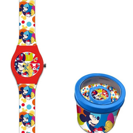 Disney Mickey Bubble analóg karóra fém dobozban