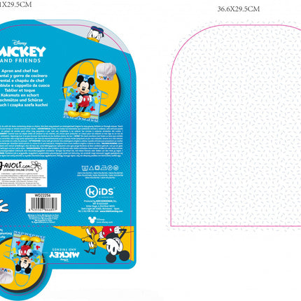 Disney Mickey Grinning Colors gyerek kötény 2 darabos szett