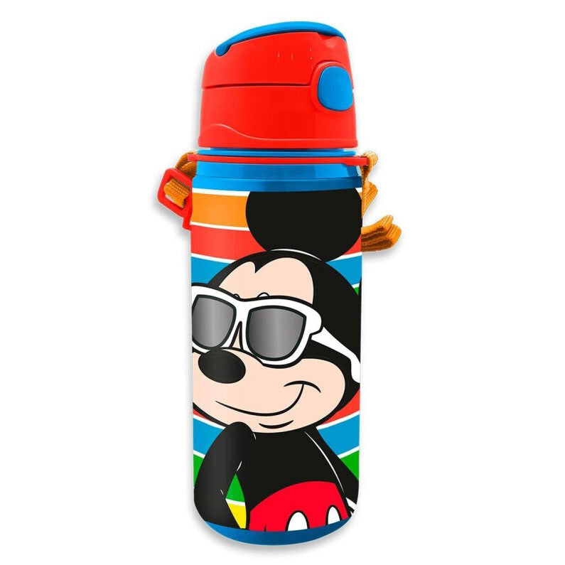 Disney Mickey alumínium szívószálas kulacs akasztóval 600 ml
