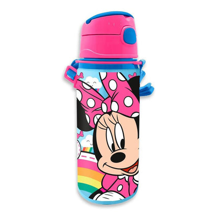 Disney Minnie alumínium szívószálas kulacs akasztóval 600 ml