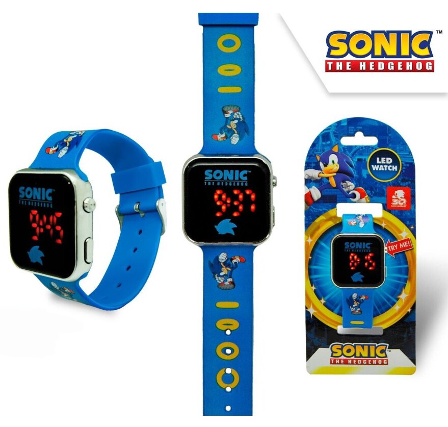 Sonic a sündisznó Gold Rings digitális LED karóra