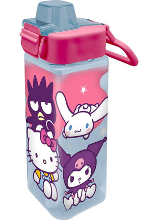 Hello Kitty Friends square műanyag szívószálas kulacs 500 ml