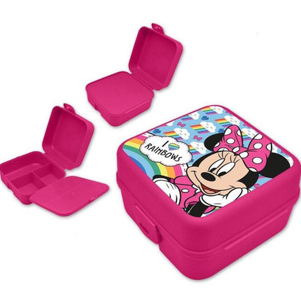 Disney Minnie Rainbows több rekeszes uzsonnás doboz, szendvicsdoboz