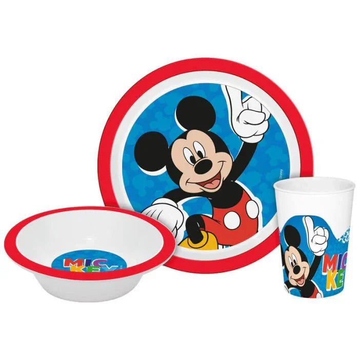 Disney Mickey étkészlet, micro műanyag szett Dobozban