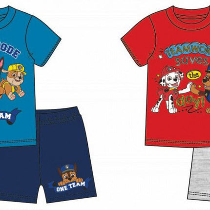 Mancs Őrjárat One Team gyerek rövid pizsama 3 - 8 év / 98 - 128 cm