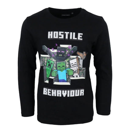 Minecraft Hostile gyerek hosszú ujjú póló, felső 6 - 12 év / 116 - 152 cm