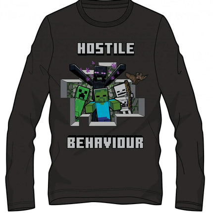 Minecraft Hostile gyerek hosszú ujjú póló, felső 6 - 12 év / 116 - 152 cm