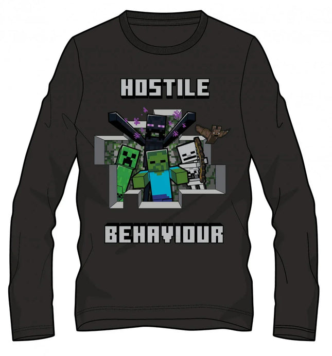 Minecraft Hostile gyerek hosszú ujjú póló, felső 6 - 12 év / 116 - 152 cm