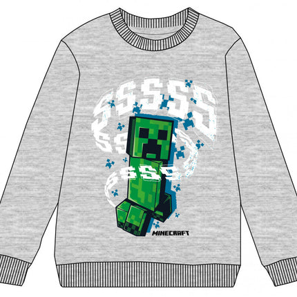 Minecraft Grey gyerek pulóver 6 - 12 év / 116 - 152 cm