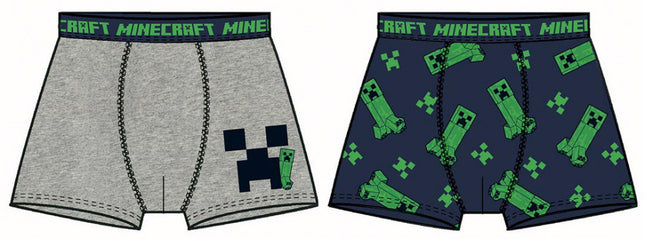 Minecraft Creeper Combo gyerek boxeralsó 2 darab/csomag 6 - 12 év / 116 - 152 cm