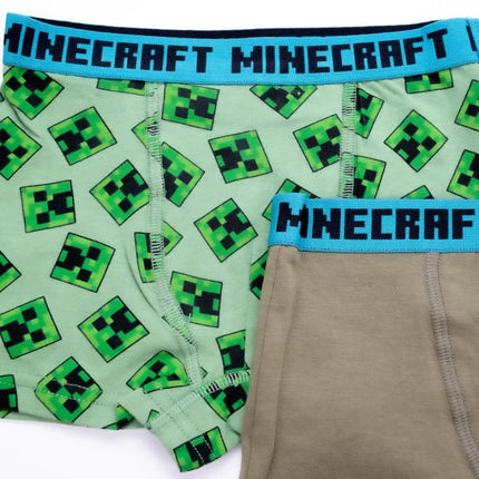 Minecraft Green Mob gyerek boxeralsó 2 darab/csomag 6 - 12 év / 116 - 152 cm