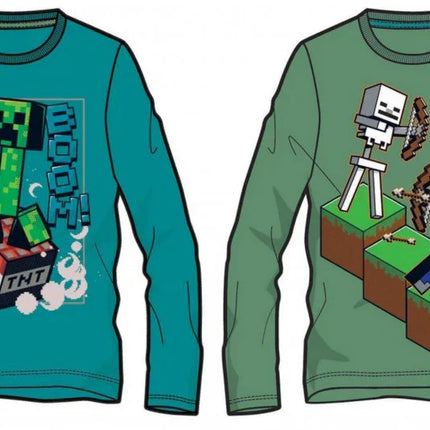 Minecraft BOOM! gyerek hosszú ujjú póló, felső 6 - 12 év / 116 - 152 cm