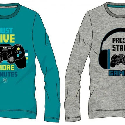 Gamer gyerek hosszú ujjú póló, felső 6 - 12 év / 116 - 152 cm