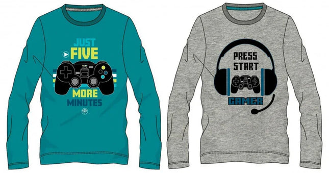 Gamer gyerek hosszú ujjú póló, felső 6 - 12 év / 116 - 152 cm