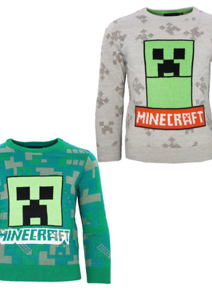 Minecraft Blocky gyerek kötött pulóver 6 - 12 év / 116 - 152 cm