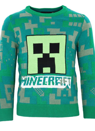 Minecraft Blocky gyerek kötött pulóver 6 - 12 év / 116 - 152 cm